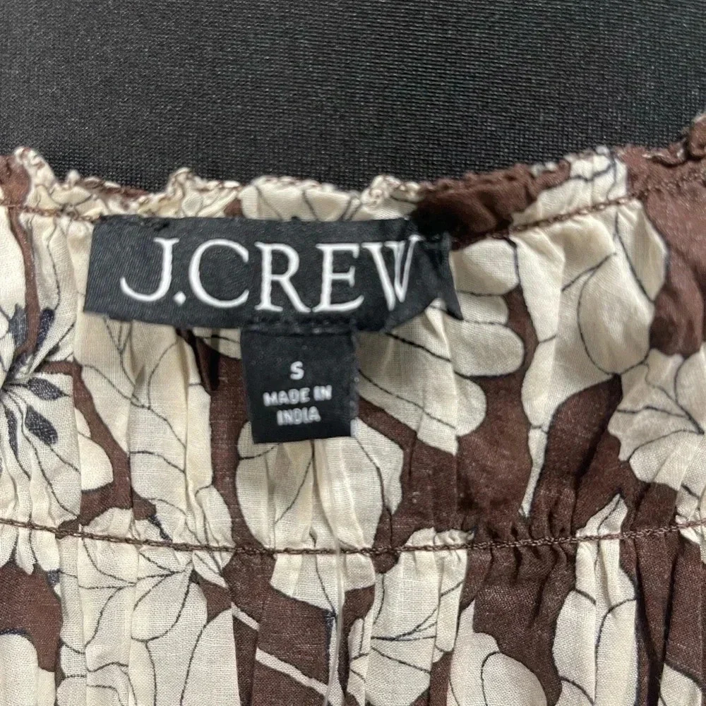 J.Crew Women’s Rosalie Top in Floral Cotton Voile SMALL